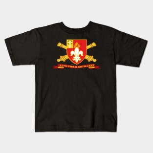 12th Field Artillery w Br - Ribbon Kids T-Shirt